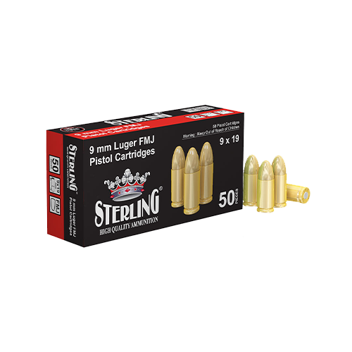 STERLING 9MM X 19 LUGER FMJ 115GRS AMMO