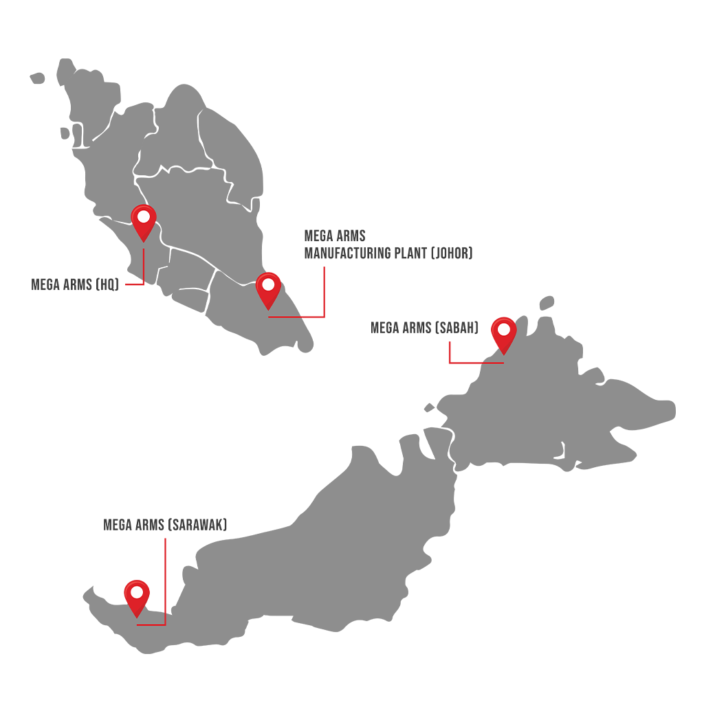 Mega Arms Malaysia locations